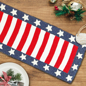 USA Flag Beaded Table Runner