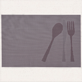 Set of four Devonshire Light Brown PVC placemats, washable table protectors ideal for kitchen decor and dining surfaces.