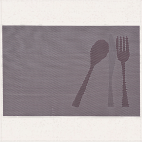 Set of four Devonshire Light Brown PVC placemats, washable table protectors ideal for kitchen decor and dining surfaces.