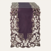 Amethyst Haze Plum Gold Table Runner from Granada Collection, artistic décor for tables, 14x108 inches, by RIZ-006-RN.