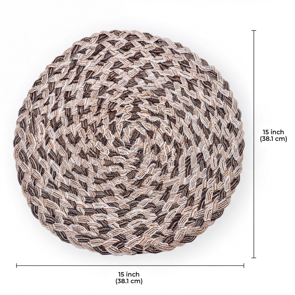 Set of 6 round PVC placemats with cut-out design from AXM026H-103, perfect for protecting tables and enhancing dining decor.