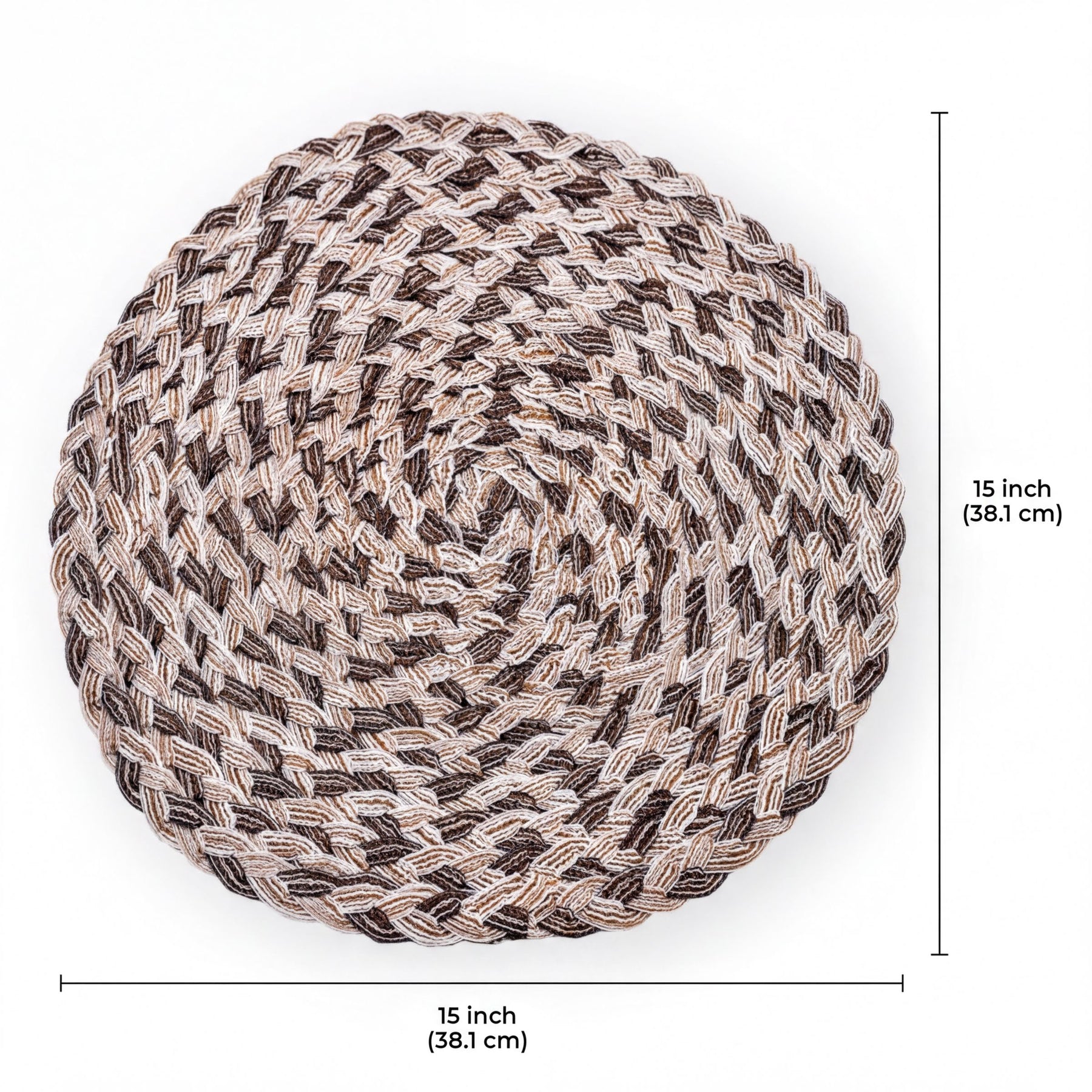 Set of 6 round PVC placemats with cut-out design from AXM026H-103, perfect for protecting tables and enhancing dining decor.