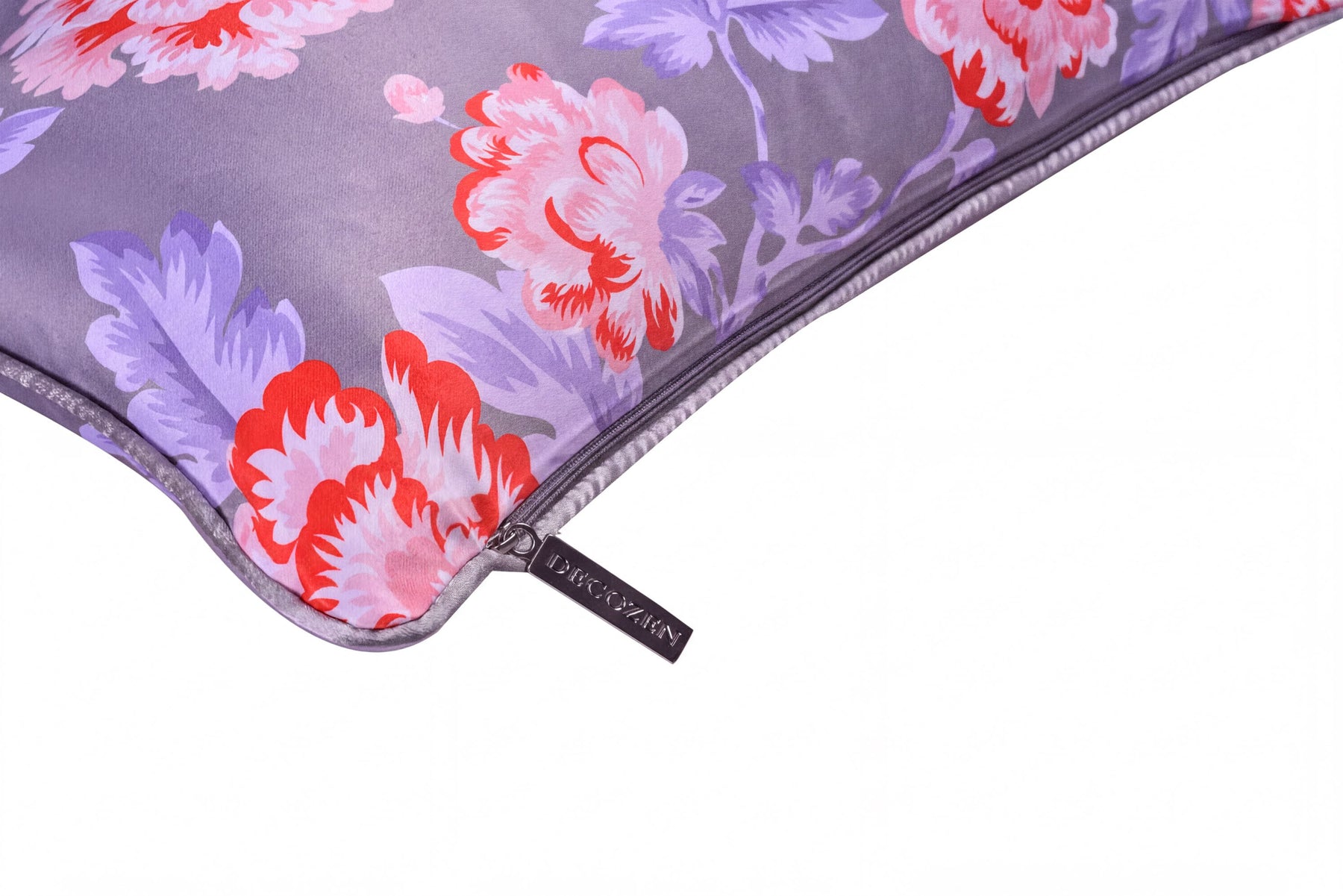 Floral printed throw pillow cover by CC-9694-4, 14x20 inches, featuring vibrant flower patterns on fabric.