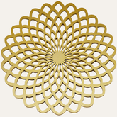 Gold Wooden Trivet Placemats for Dining Table