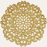 Gold Wooden Trivet Placemats for Dining Table