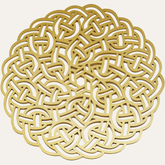 Gold Wooden Trivet Placemats for Dining Table