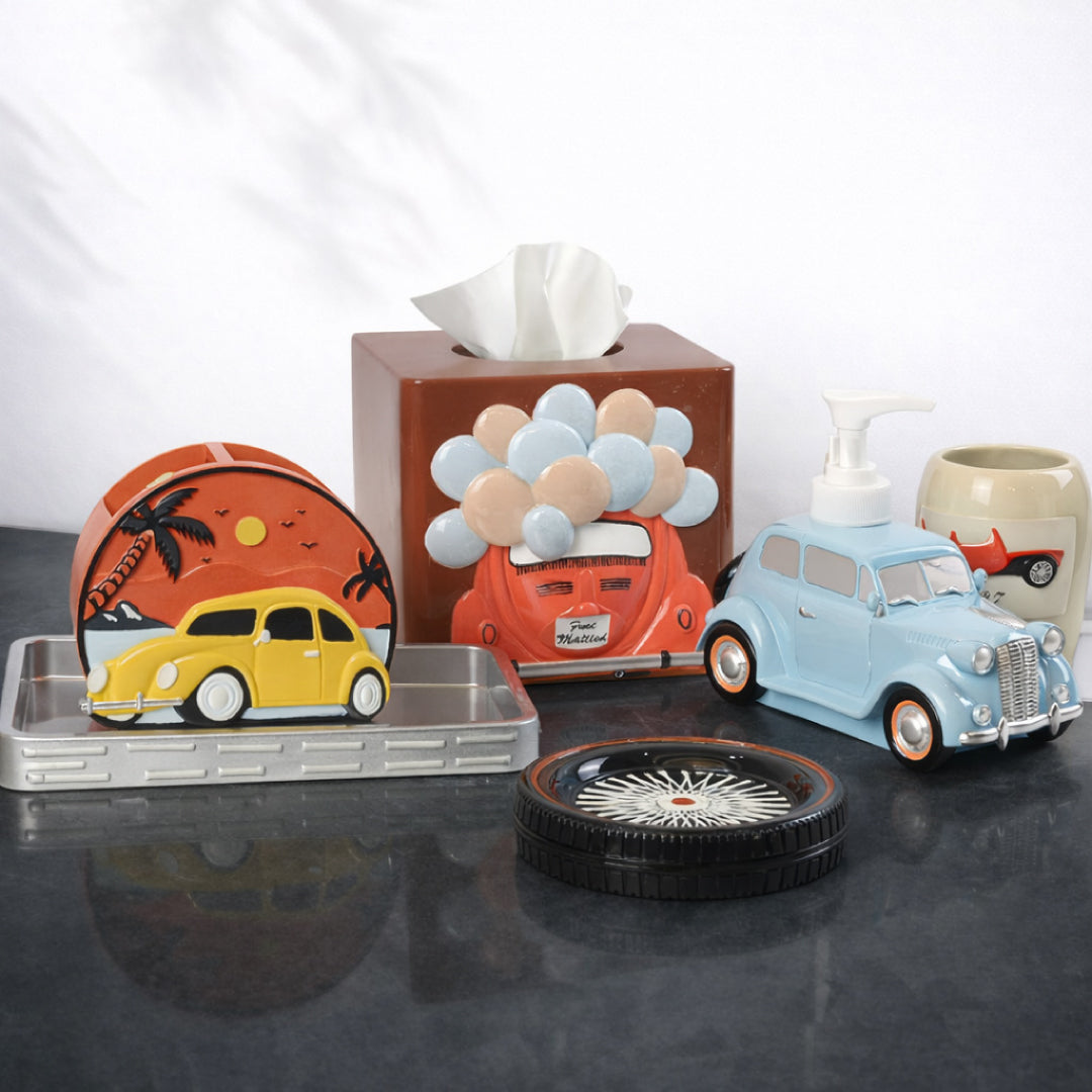 The Racer Collection – Elegant Modern Bathroom Décor Accessories Set of 6