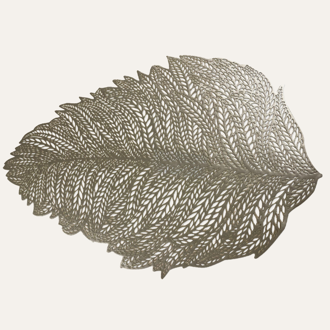 Leaf Cut Out Vinyl Placemats - Set of 6