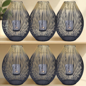 Black and Gold Candle Holder Lantern