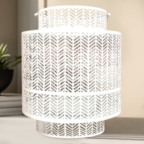 White Hanging Candle Holder Lantern