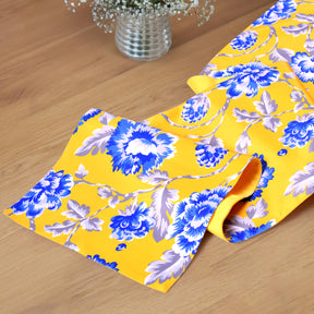 Printed Table Runner - Yellow and Blue