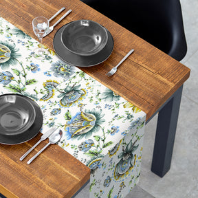 Printed Table Runner - Jaco Blue