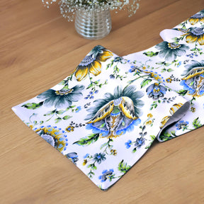 Printed Table Runner - Jaco Blue