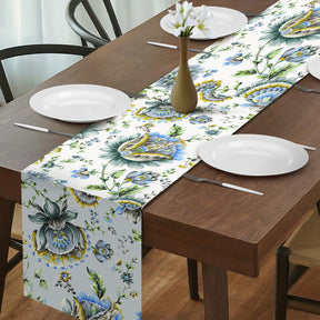 Printed Table Runner - Jaco Blue