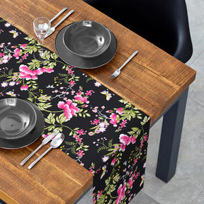 Printed Table Runner - Saku Black