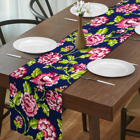 Printed Table Runner - Blue