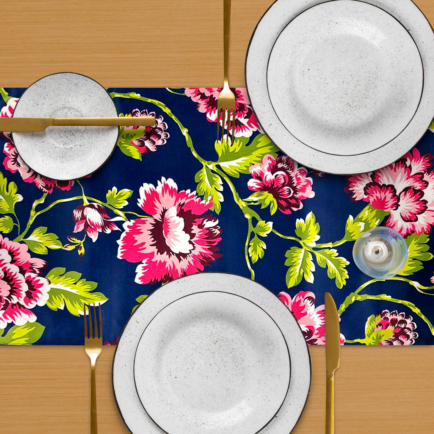 Printed Table Runner - Blue
