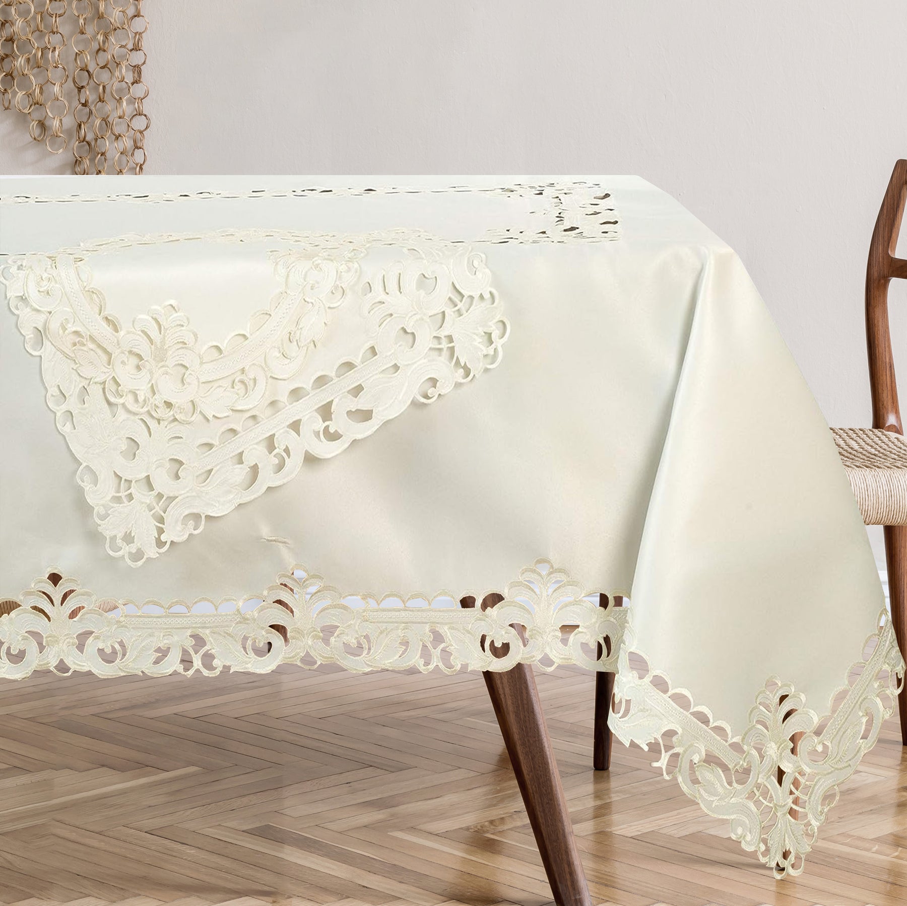 Table Toppers with European Embroidery - The Damarcus Collection