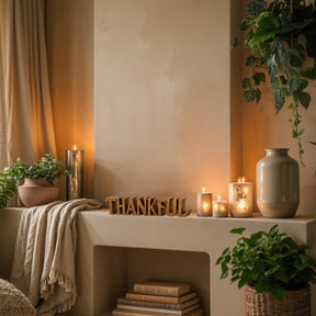 Thankful Handmade Wooden Sculpture