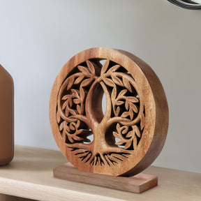 Tribune Tree of Life Wooden Sculpture - Medium