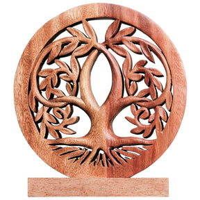 Tribune Tree of Life Wooden Sculpture - Medium
