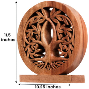 Tribune Tree of Life Wooden Sculpture - Medium