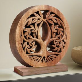 Tribune Tree of Life Wooden Sculpture - Medium