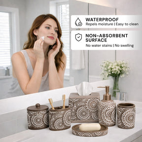 The Ciccone Collection – Elegant Modern Bathroom Décor Accessories Set of 6