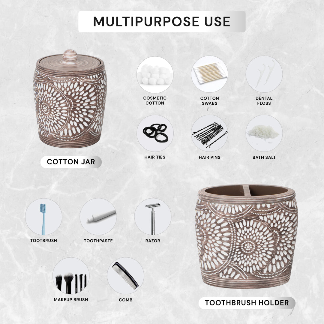 The Ciccone Collection – Elegant Modern Bathroom Décor Accessories Set of 6