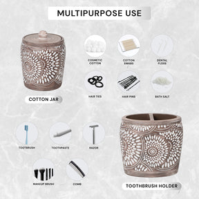 The Ciccone Collection – Elegant Modern Bathroom Décor Accessories Set of 6