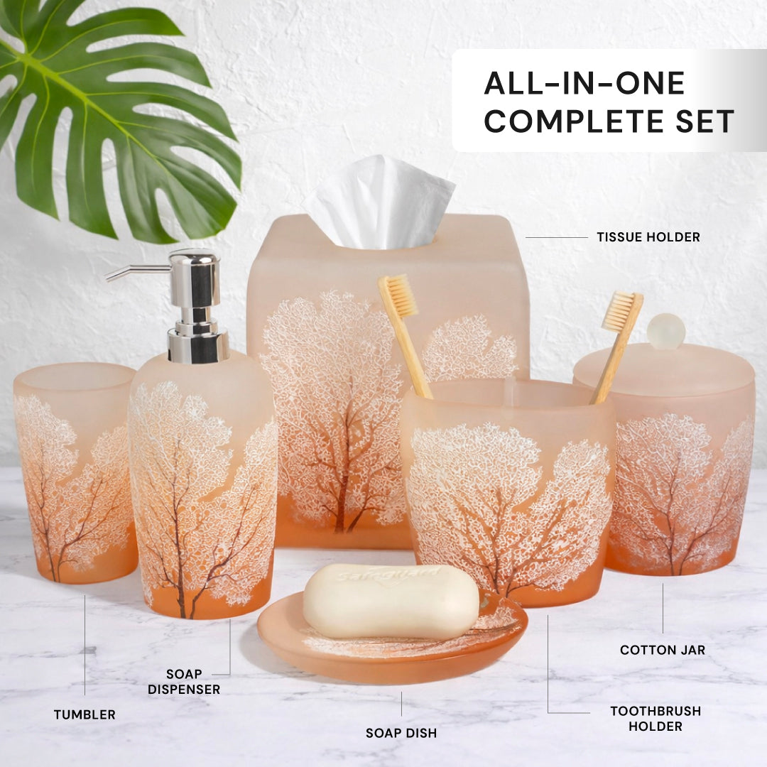 The Carruthers Collection – Elegant Modern Bathroom Décor Accessories Set of 6