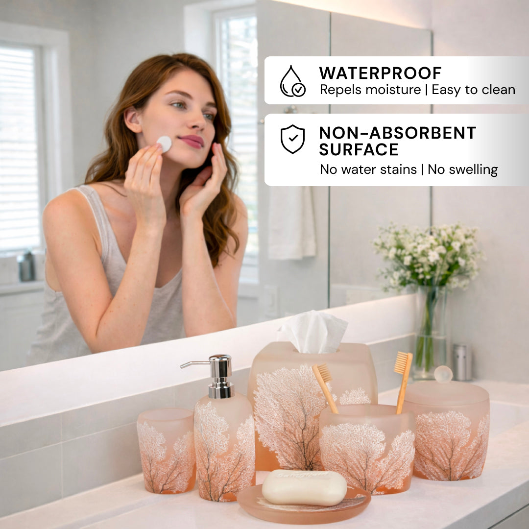 The Carruthers Collection – Elegant Modern Bathroom Décor Accessories Set of 6