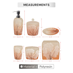 The Carruthers Collection – Elegant Modern Bathroom Décor Accessories Set of 6