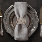 Napkin Rings in Silver Crystals Design