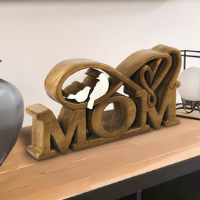 Mom Handmade Wooden Sculpture