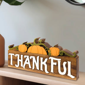 Thankful Handmade Wooden Sculpture