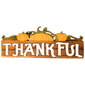 Thankful Handmade Wooden Sculpture