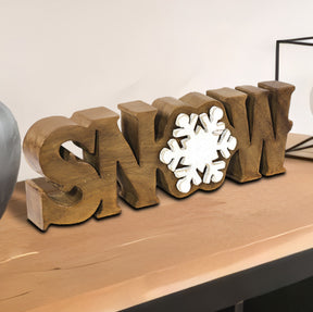Snow Handmade Wooden Sculpture