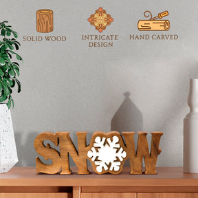 Snow Handmade Wooden Sculpture