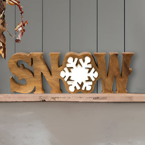 Snow Handmade Wooden Sculpture