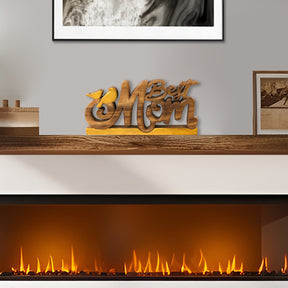 Best Mom Handmade Wooden Sculpture