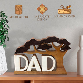 Dad Handmade Wooden Sculpture
