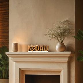 I Love Dad Handmade Wooden Sculpture