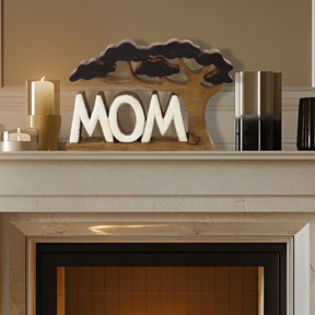 Mom Handmade Wooden Sculpture