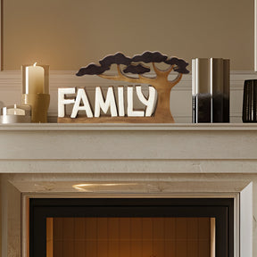 Family Handmade Wooden Sculpture