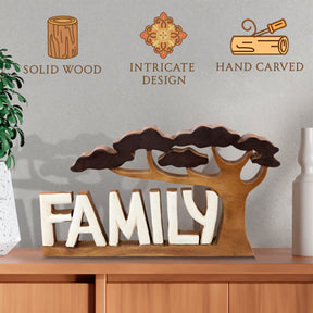 Family Handmade Wooden Sculpture