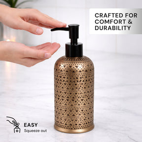 Elegant modern bathroom décor accessories set of 6 from The Cappello Collection, including soap dispensers and matching containers.