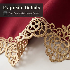 Burgundy Mantel Scarf – Rustic Fireplace Decor | Polyester Embroidered Table Linen Protector 18x90 Inch