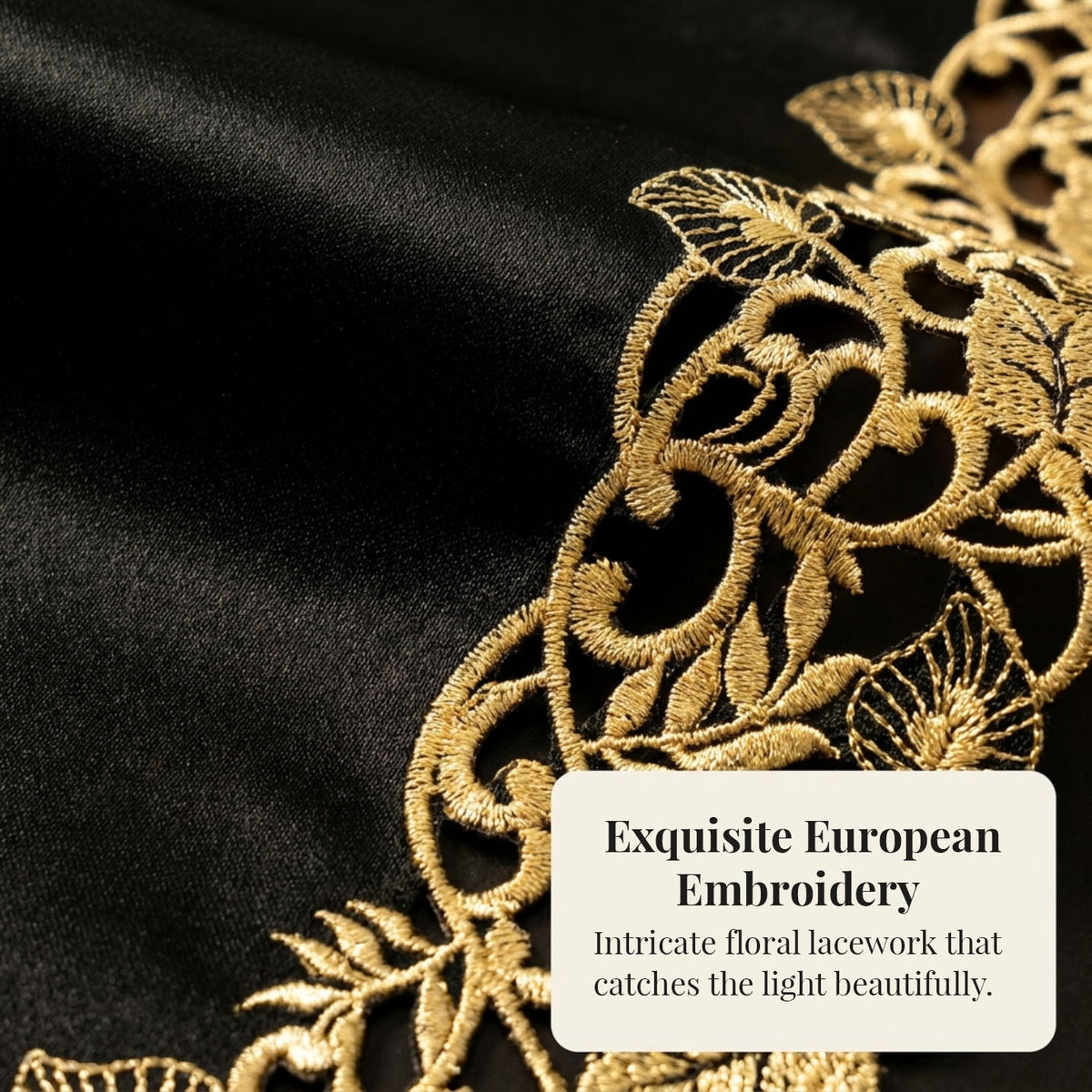 Black Gold Table Runner – Midnight Gold, 14x108 Inch