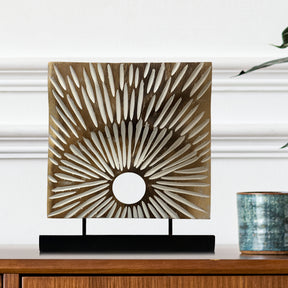Decozen Home Decor Handmade Wooden Sculpture, Acacia Wood Art Rustic